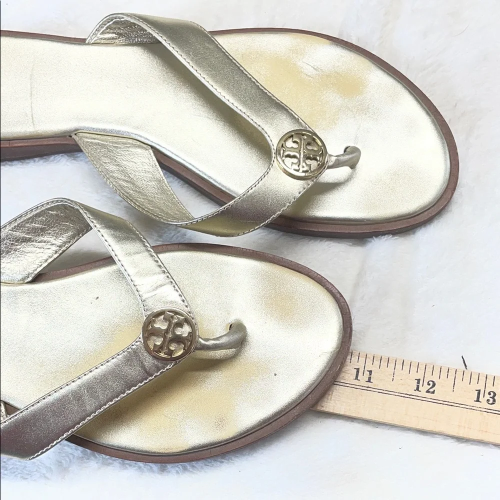 Tory Burch Gold Thong Sandals‎